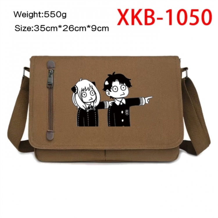 SPY×FAMILY Anime Retro Canvas Shoulder Bag Crossbody Bag Mailman Bag 35x26x9cm