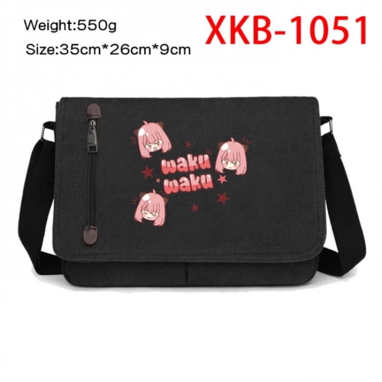 SPY×FAMILY Anime Retro Canvas Shoulder Bag Crossbody Bag Mailman Bag 35x26x9cm