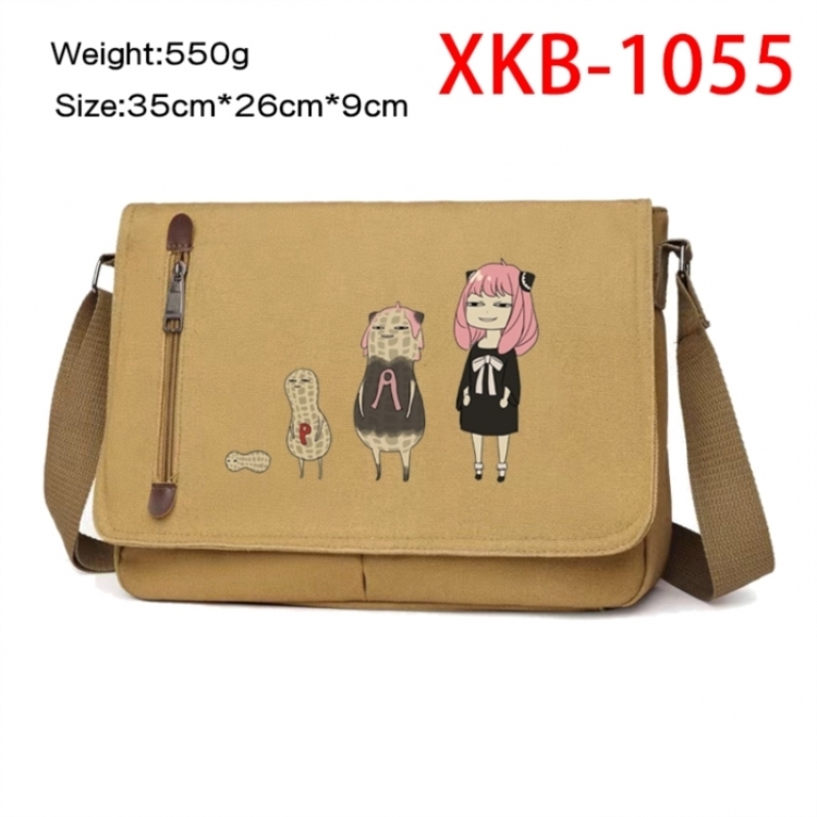 SPY×FAMILY Anime Retro Canvas Shoulder Bag Crossbody Bag Mailman Bag 35x26x9cm