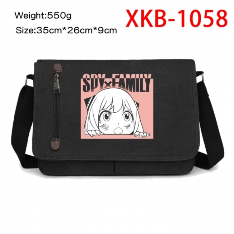 SPY×FAMILY Anime Retro Canvas Shoulder Bag Crossbody Bag Mailman Bag 35x26x9cm