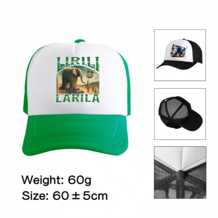 Italian-Brainrot Anime mesh cap peaked cap sun hat 60cm