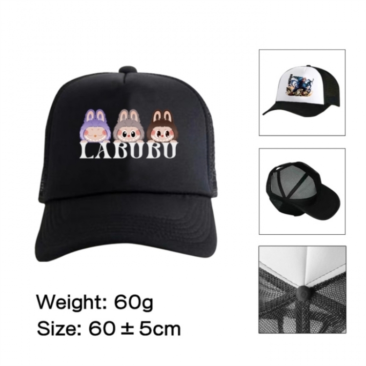 Labubu Anime mesh cap peaked cap sun hat 60cm