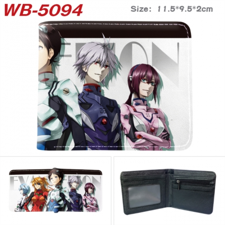 EVA Animation color PU leather half fold wallet 11.5X9X2CM