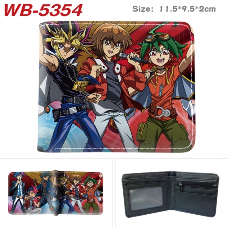 Yugioh Animation color PU leather half fold wallet 11.5X9X2CM