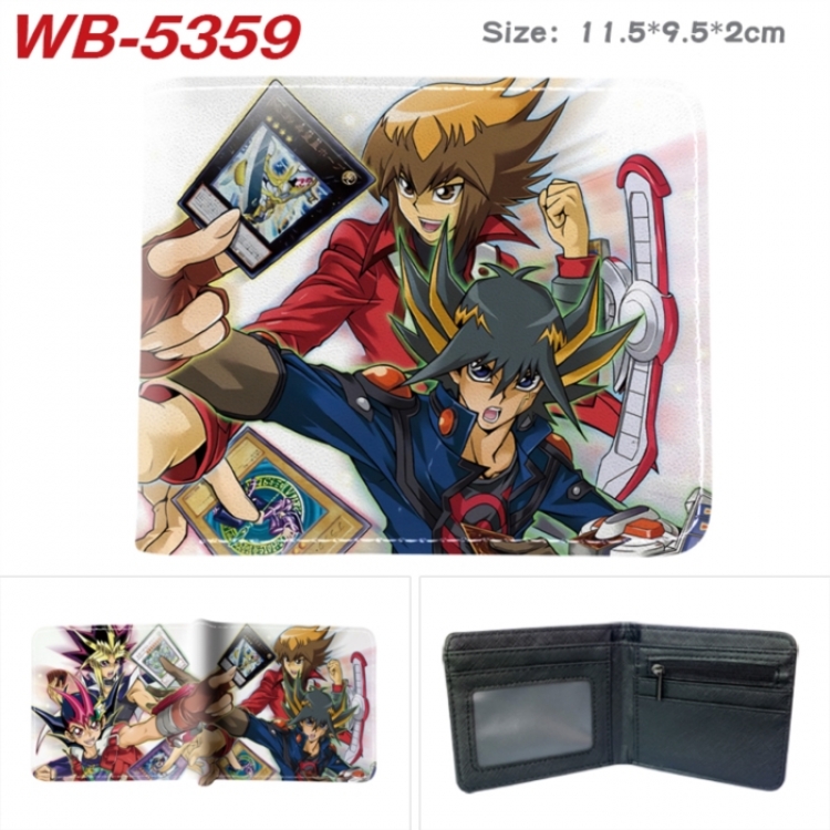 Yugioh Animation color PU leather half fold wallet 11.5X9X2CM