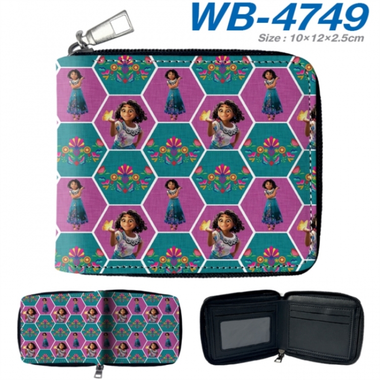 full house of magic Anime color short full zip folding wallet 10x12x2.5cm