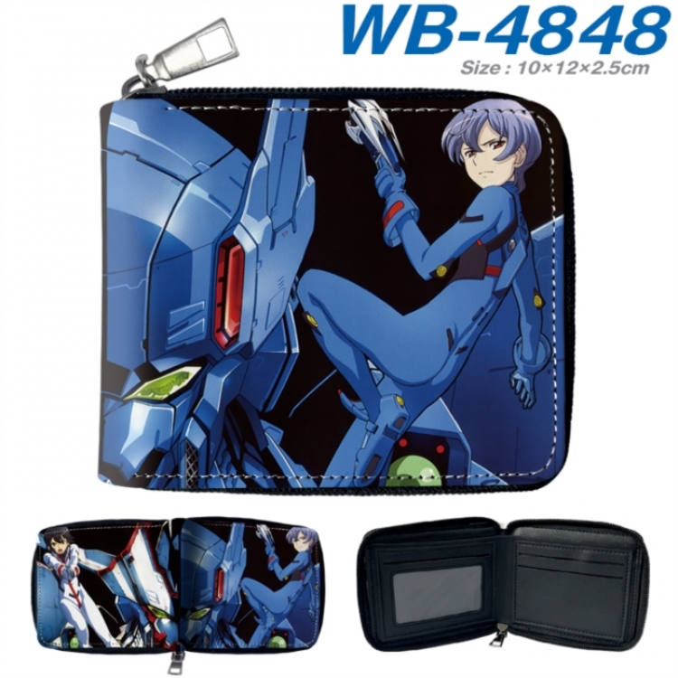 EVA Anime color short full zip folding wallet 10x12x2.5cm