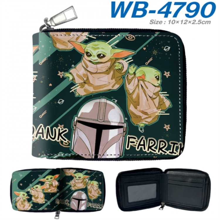 Star Wars Anime color short full zip folding wallet 10x12x2.5cm