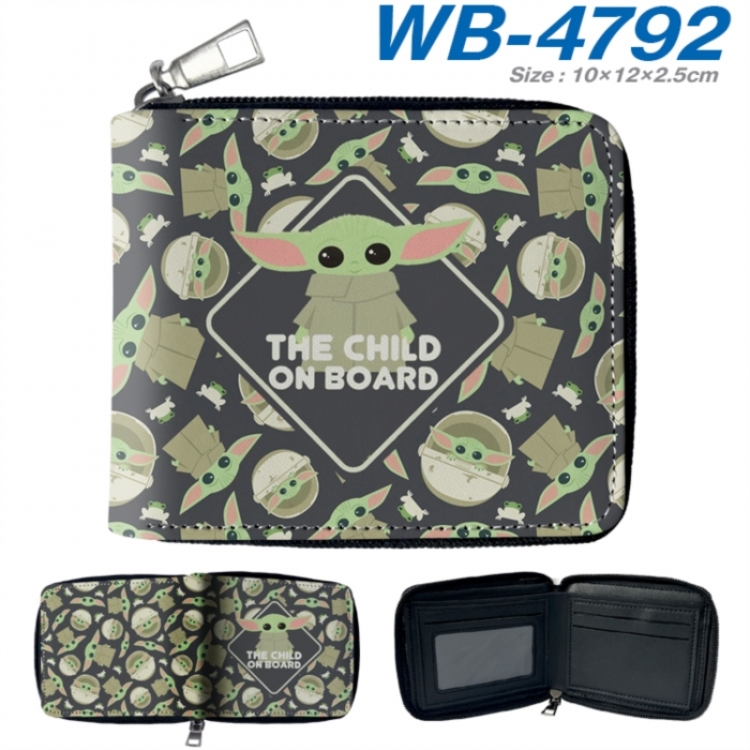 Star Wars Anime color short full zip folding wallet 10x12x2.5cm