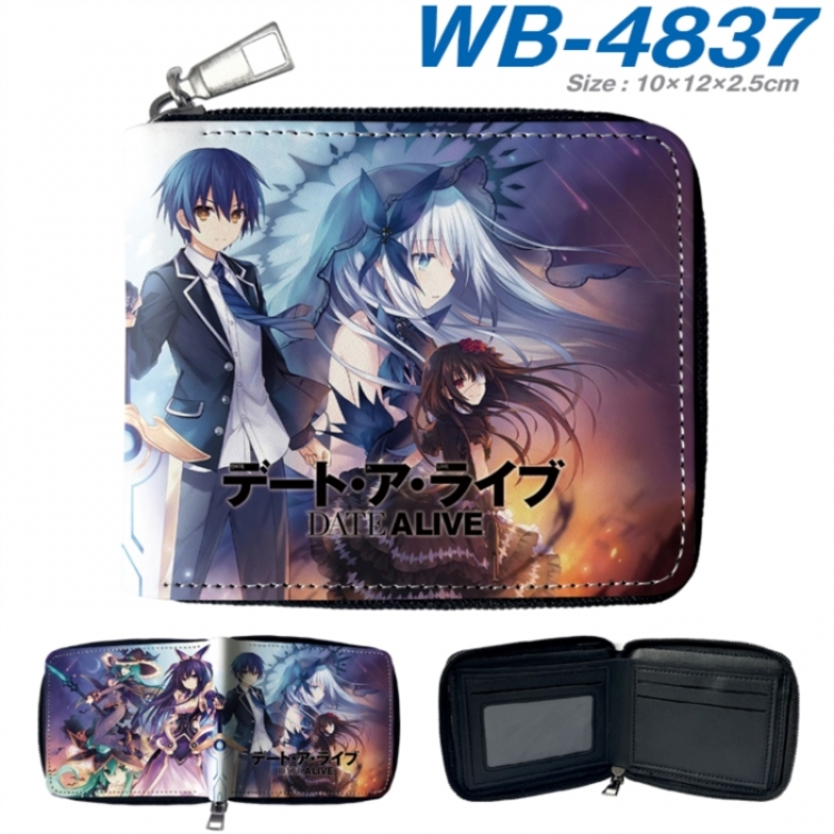 Date-A-Live Anime color short full zip folding wallet 10x12x2.5cm