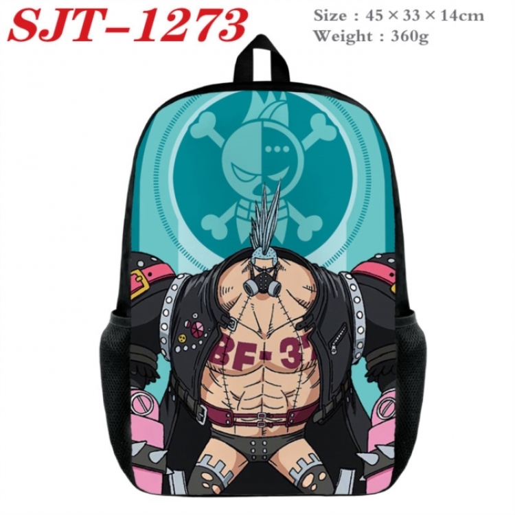 One Piece Anime nylon canvas backpack student backpack 45x33x14cm