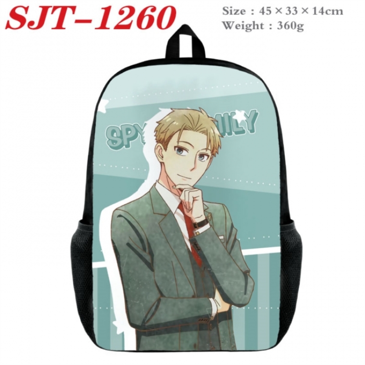 SPY×FAMILY Anime nylon canvas backpack student backpack 45x33x14cm