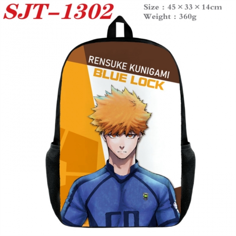 BLUE LOCK Anime nylon canvas backpack student backpack 45x33x14cm