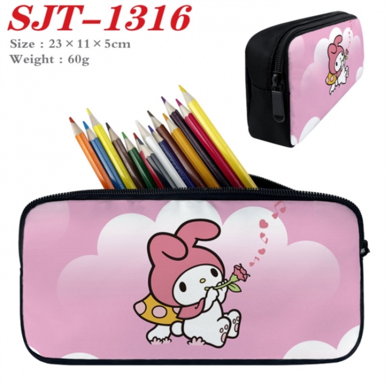 Sanrio Anime nylon student pencil case 23x11x5cm 