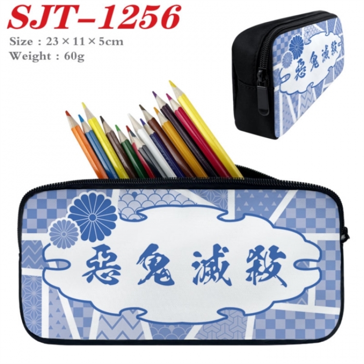 Demon Slayer Kimets Anime nylon student pencil case 23x11x5cm 