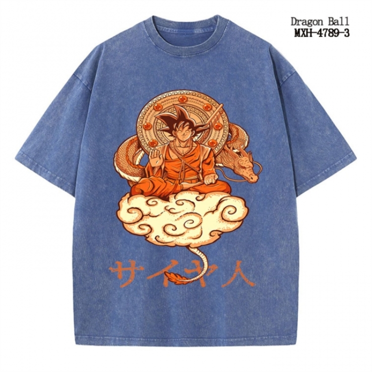 DRAGON BALL Anime peripheral pure cotton washed and worn T-shirt from S to 4XL