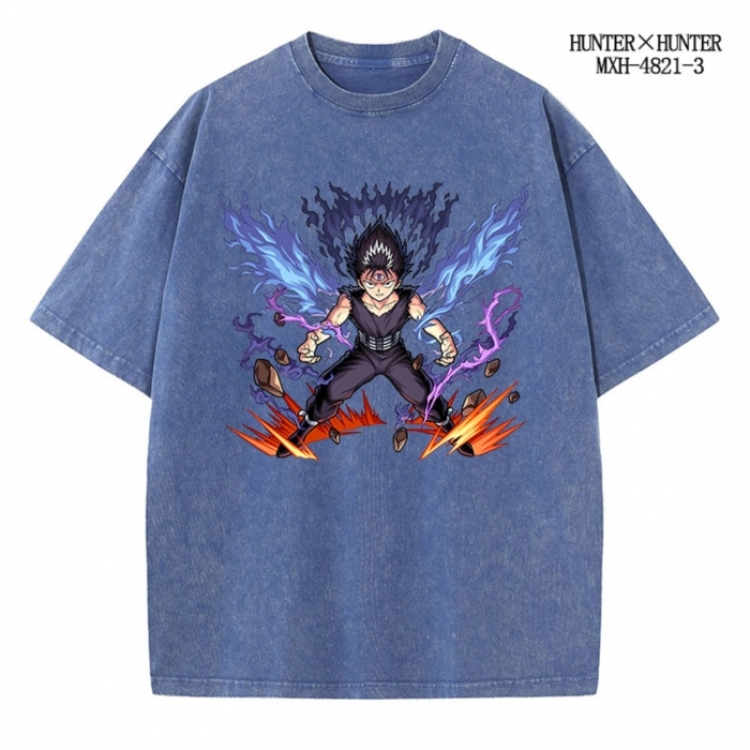 HunterXHunter Anime peripheral pure cotton washed and worn T-shirt from S to 4XL