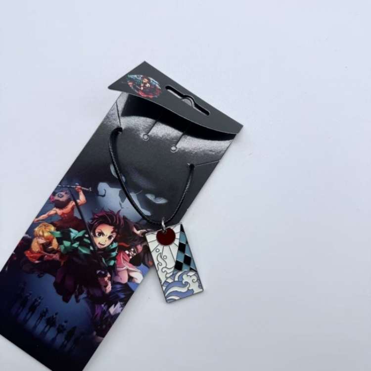 Demon Slayer Kimets Anime peripheral leather rope necklace pendant jewelry price for 5 pcs
