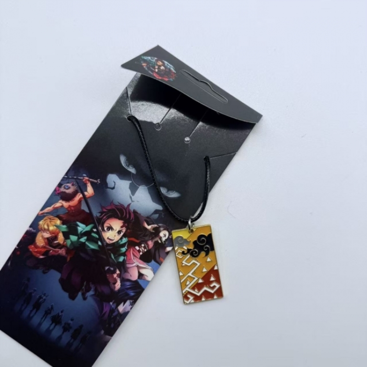 Demon Slayer Kimets Anime peripheral leather rope necklace pendant jewelry price for 5 pcs