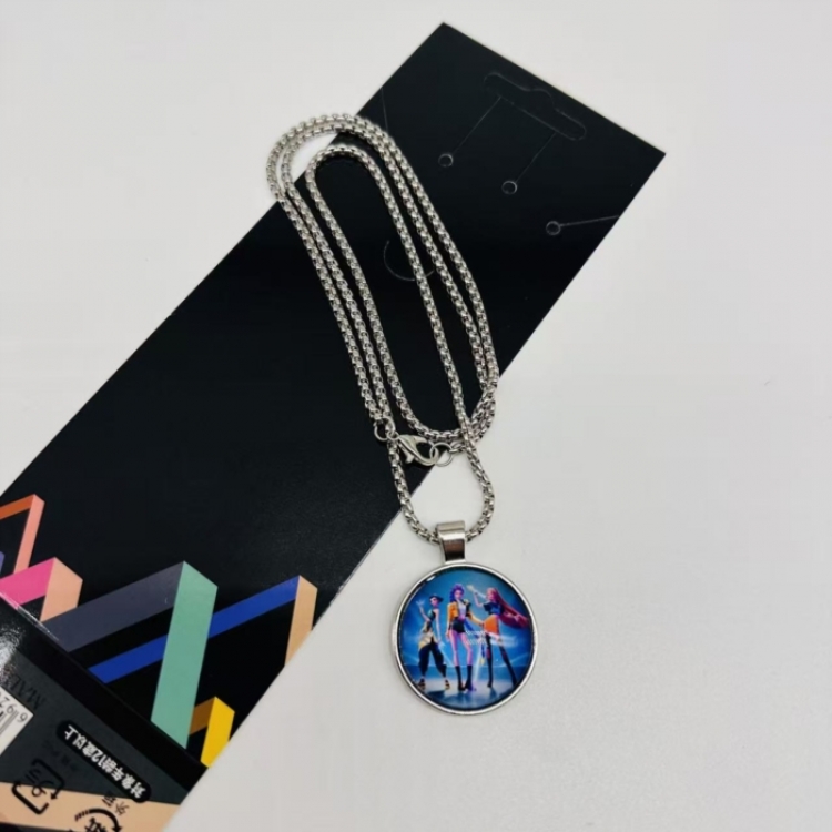 K-Pop Demon Hunters Anime peripheral metal necklace price for 5 pcs