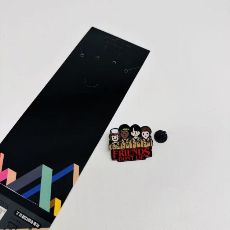 Stranger Things Anime cartoon metal brooch  price for 5 pcs 