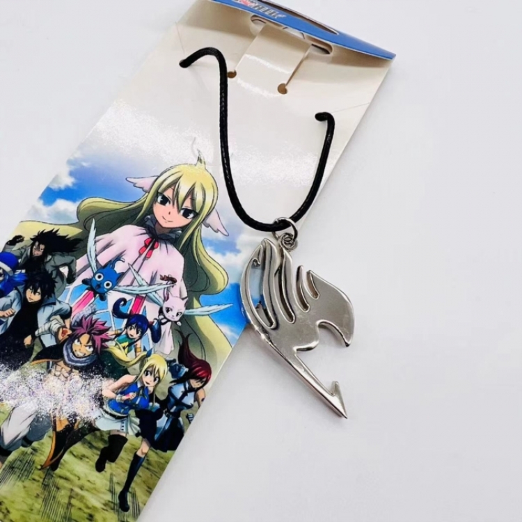 Fairy tail Anime peripheral leather rope necklace pendant jewelry price for 5 pcs