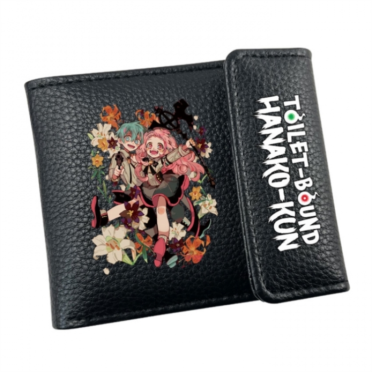Toilet-bound Hanako-kun Anime Litchi Pattern Hidden Buckle Half Fold Printed Wallet 12X10X2CM