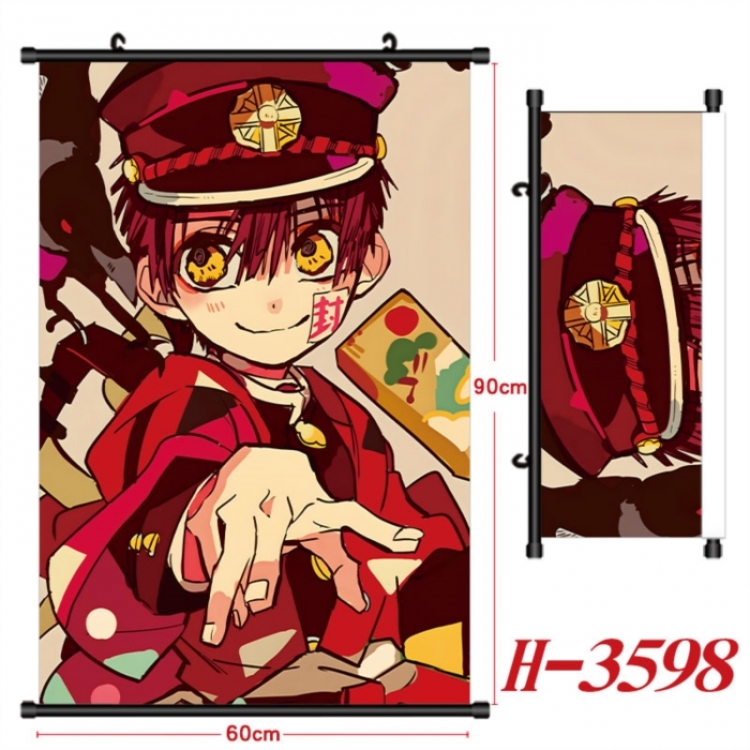 Toilet-bound Hanako-kun Anime Black Plastic Rod Canvas Painting Wall Scroll 60X90CM