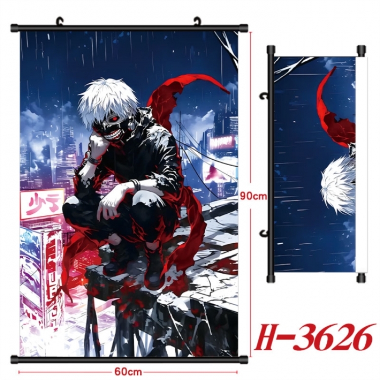 Tokyo Ghoul Anime Black Plastic Rod Canvas Painting Wall Scroll 60X90CM