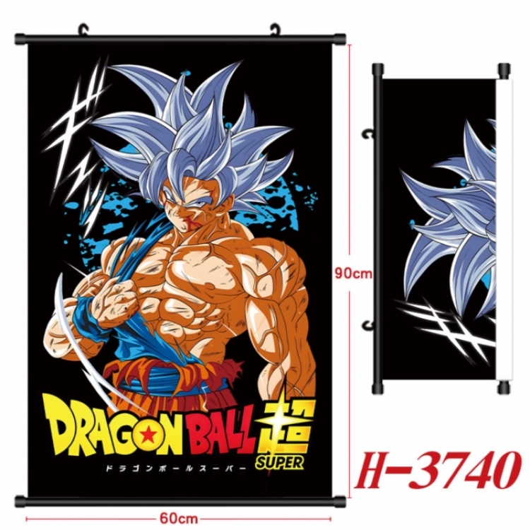 DRAGON BALL Anime Black Plastic Rod Canvas Painting Wall Scroll 60X90CM