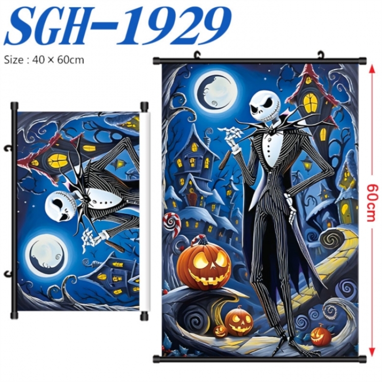 The Nightmare Before Christmas Anime digital printed pole style hanging picture Wall Scroll 40x60cm