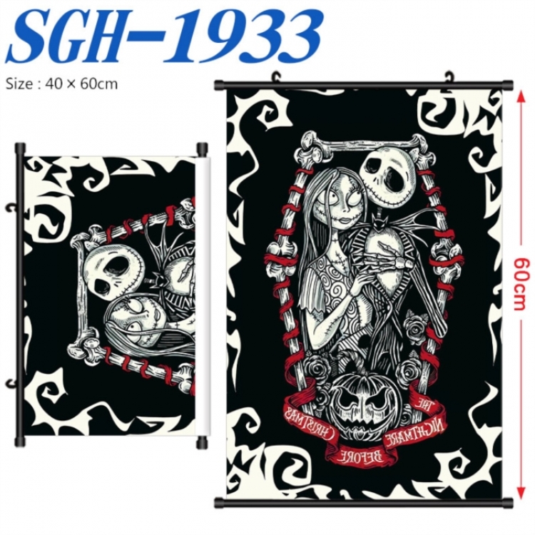 The Nightmare Before Christmas Anime digital printed pole style hanging picture Wall Scroll 40x60cm