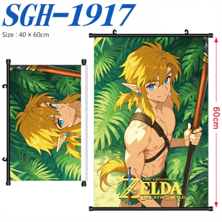 The Legend of Zelda Anime digital printed pole style hanging picture Wall Scroll 40x60cm