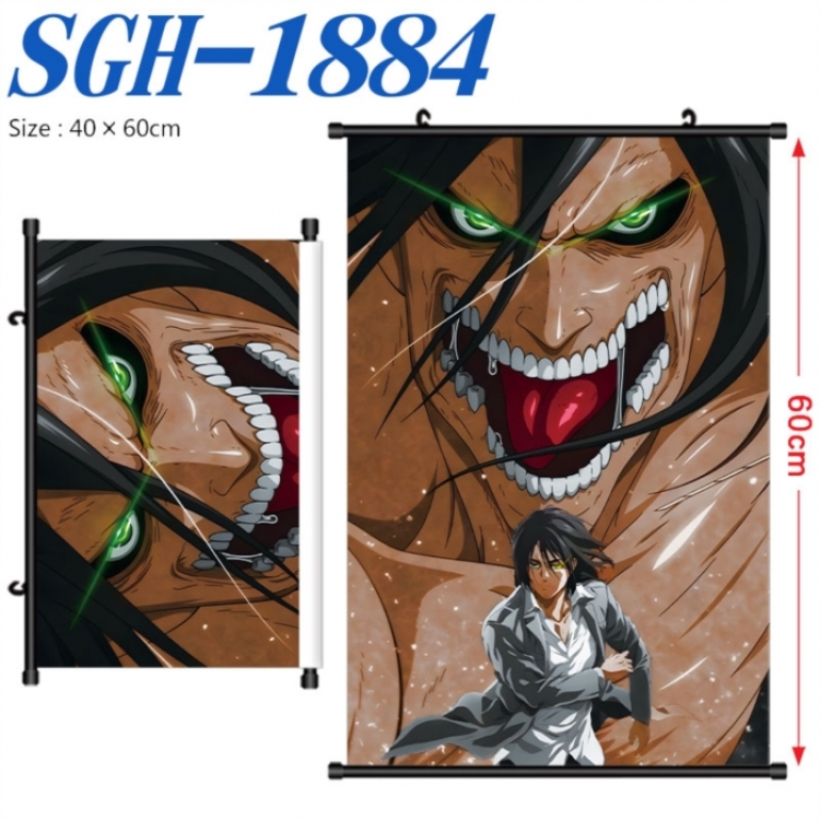 Shingeki no Kyojin Anime digital printed pole style hanging picture Wall Scroll 40x60cm
