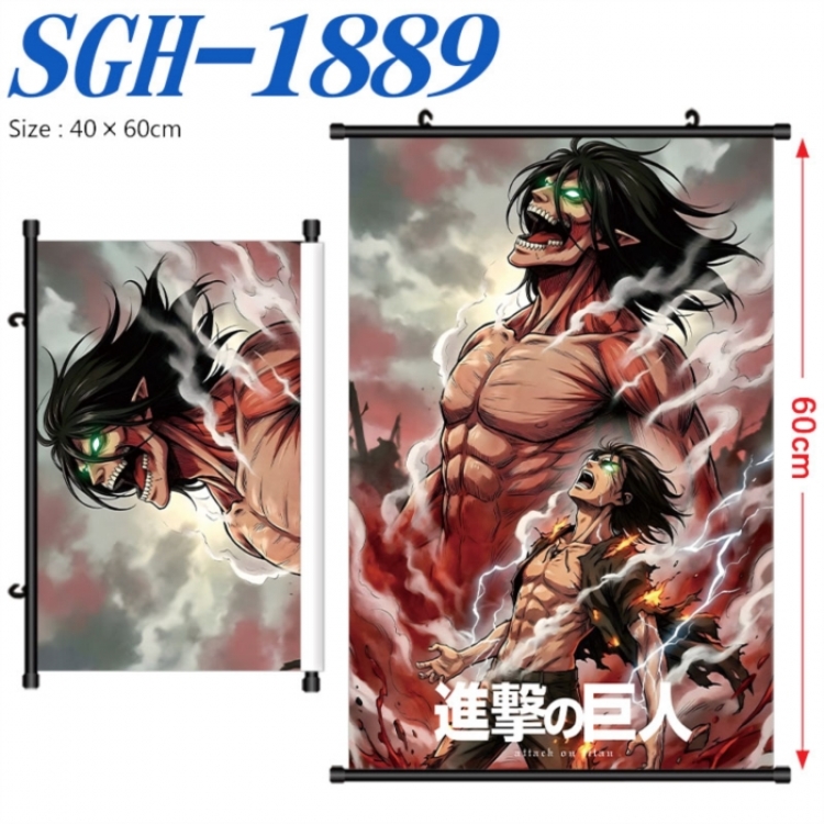 Shingeki no Kyojin Anime digital printed pole style hanging picture Wall Scroll 40x60cm