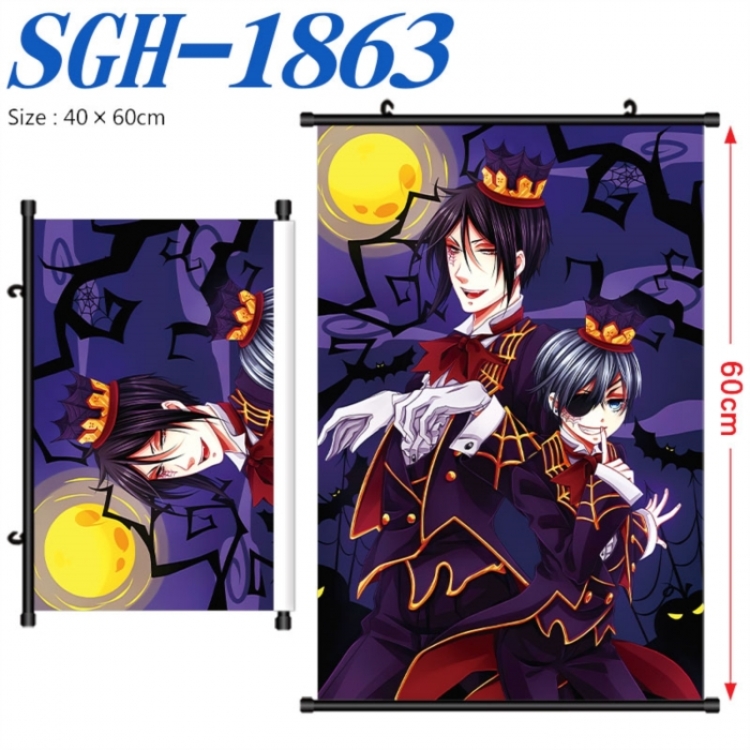 Kuroshitsuji Anime digital printed pole style hanging picture Wall Scroll 40x60cm