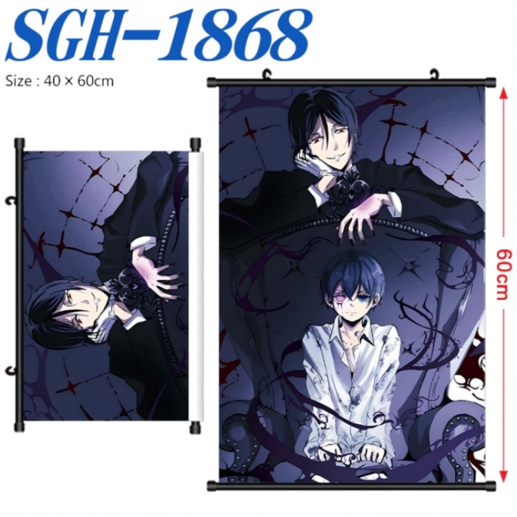 Kuroshitsuji Anime digital printed pole style hanging picture Wall Scroll 40x60cm