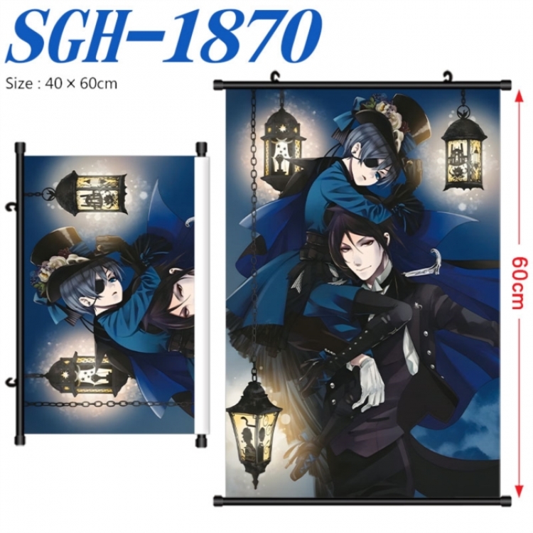 Kuroshitsuji Anime digital printed pole style hanging picture Wall Scroll 40x60cm