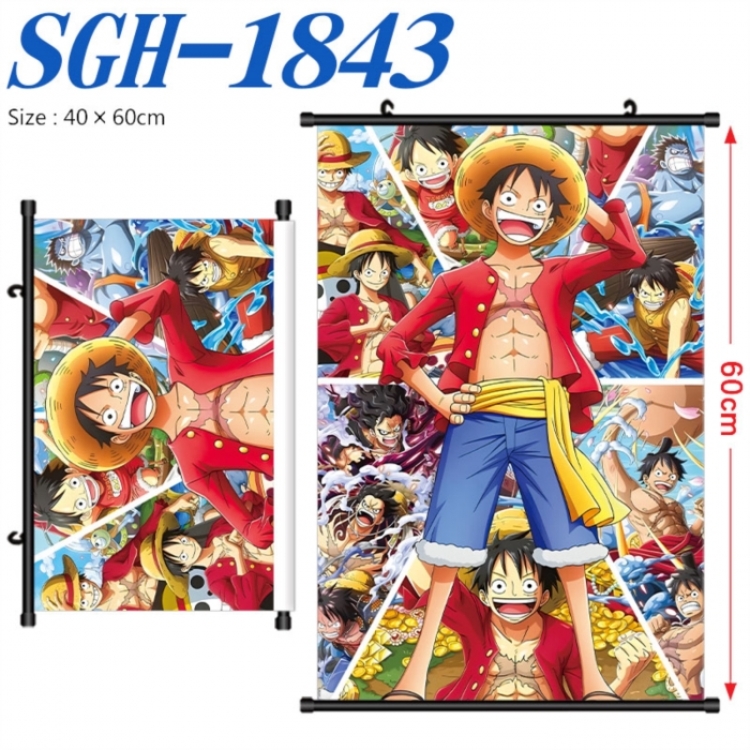 One Piece Anime digital printed pole style hanging picture Wall Scroll 40x60cm