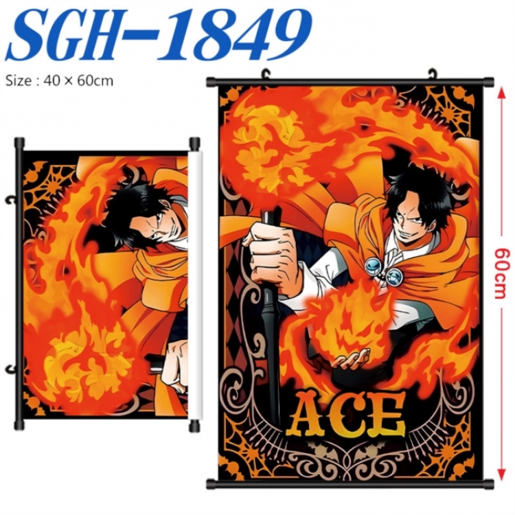One Piece Anime digital printed pole style hanging picture Wall Scroll 40x60cm