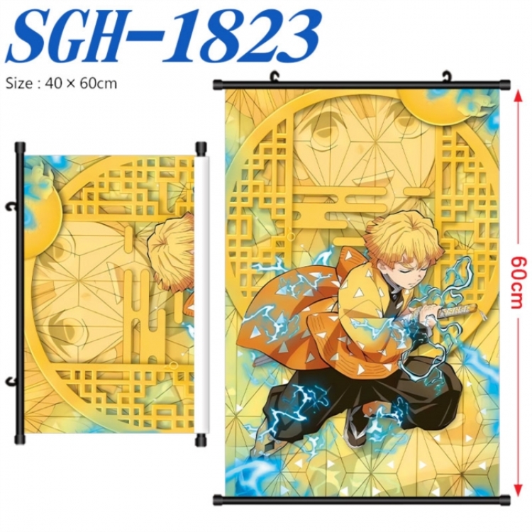 Demon Slayer Kimets Anime digital printed pole style hanging picture Wall Scroll 40x60cm