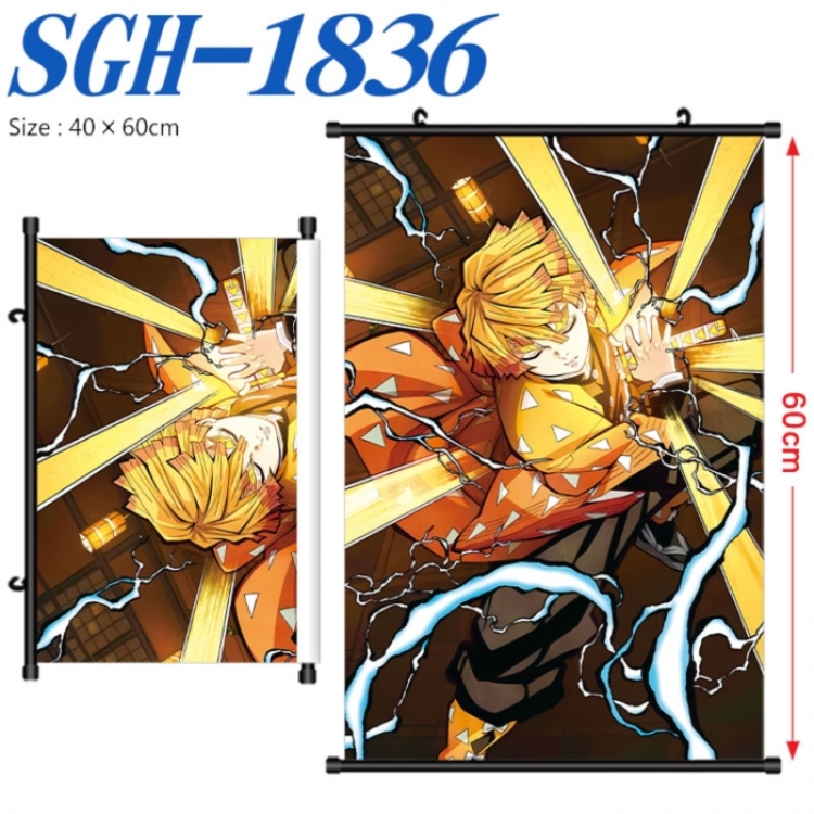 Demon Slayer Kimets Anime digital printed pole style hanging picture Wall Scroll 40x60cm