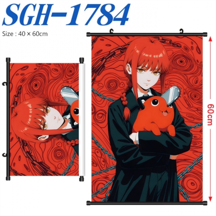 Chainsaw Man Anime digital printed pole style hanging picture Wall Scroll 40x60cm