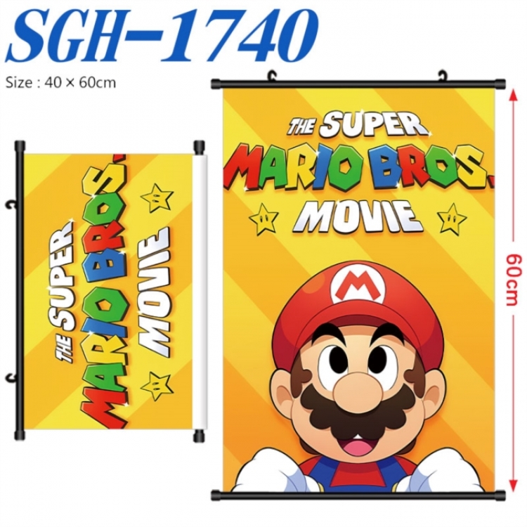 Super Mario Anime digital printed pole style hanging picture Wall Scroll 40x60cm