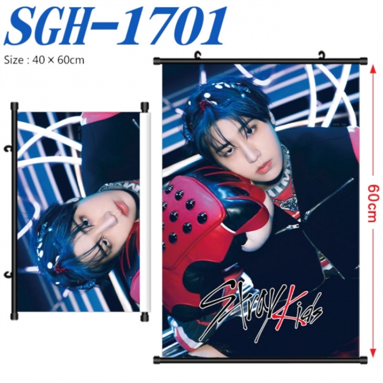 StrayKids Anime digital printed pole style hanging picture Wall Scroll 40x60cm