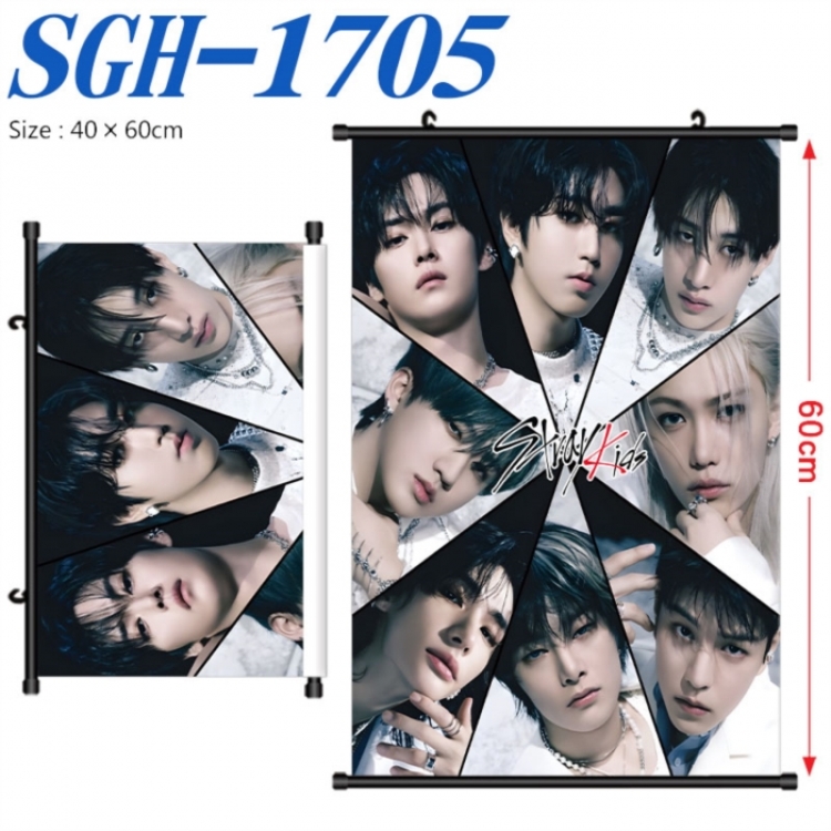 StrayKids Anime digital printed pole style hanging picture Wall Scroll 40x60cm