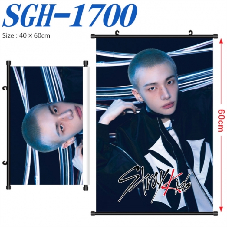 StrayKids  Anime digital printed pole style hanging picture Wall Scroll 40x60cm