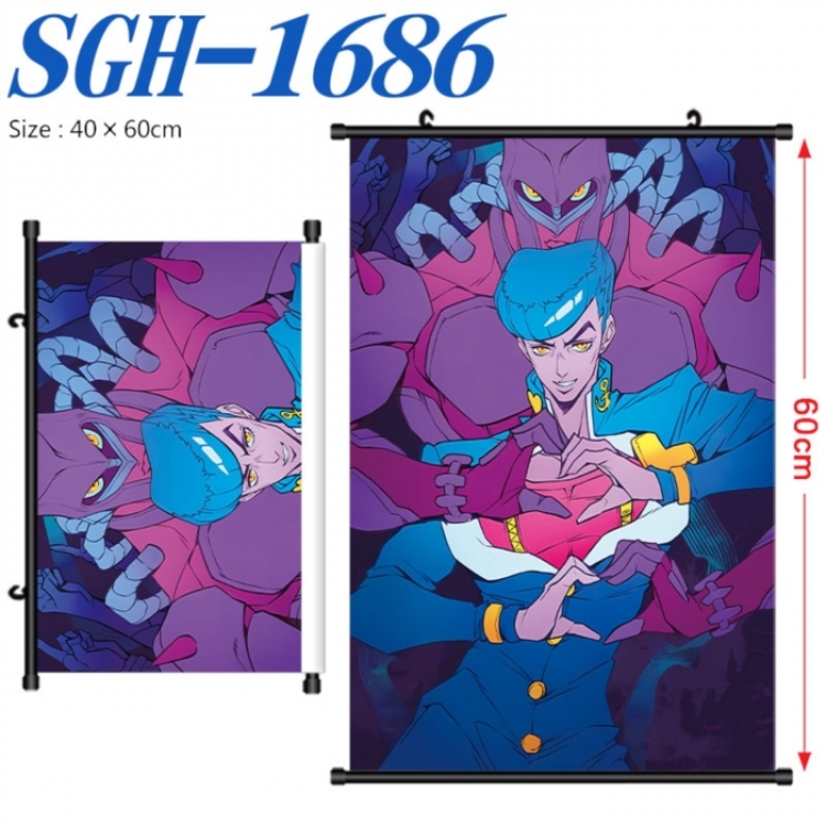 JoJos Bizarre Adventure Anime digital printed pole style hanging picture Wall Scroll 40x60cm