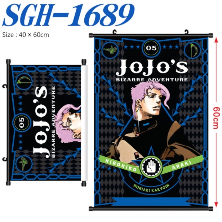 JoJos Bizarre Adventure Anime digital printed pole style hanging picture Wall Scroll 40x60cm