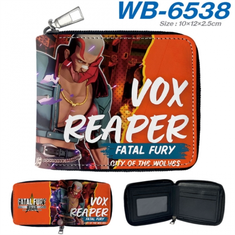 City of the Wolves Anime color short full zip folding wallet 10x12x2.5cm